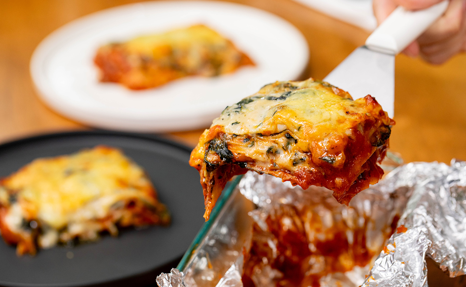 Spinach Cheese Lasagna (ลาซานญ่าผักโขมอบชีส)